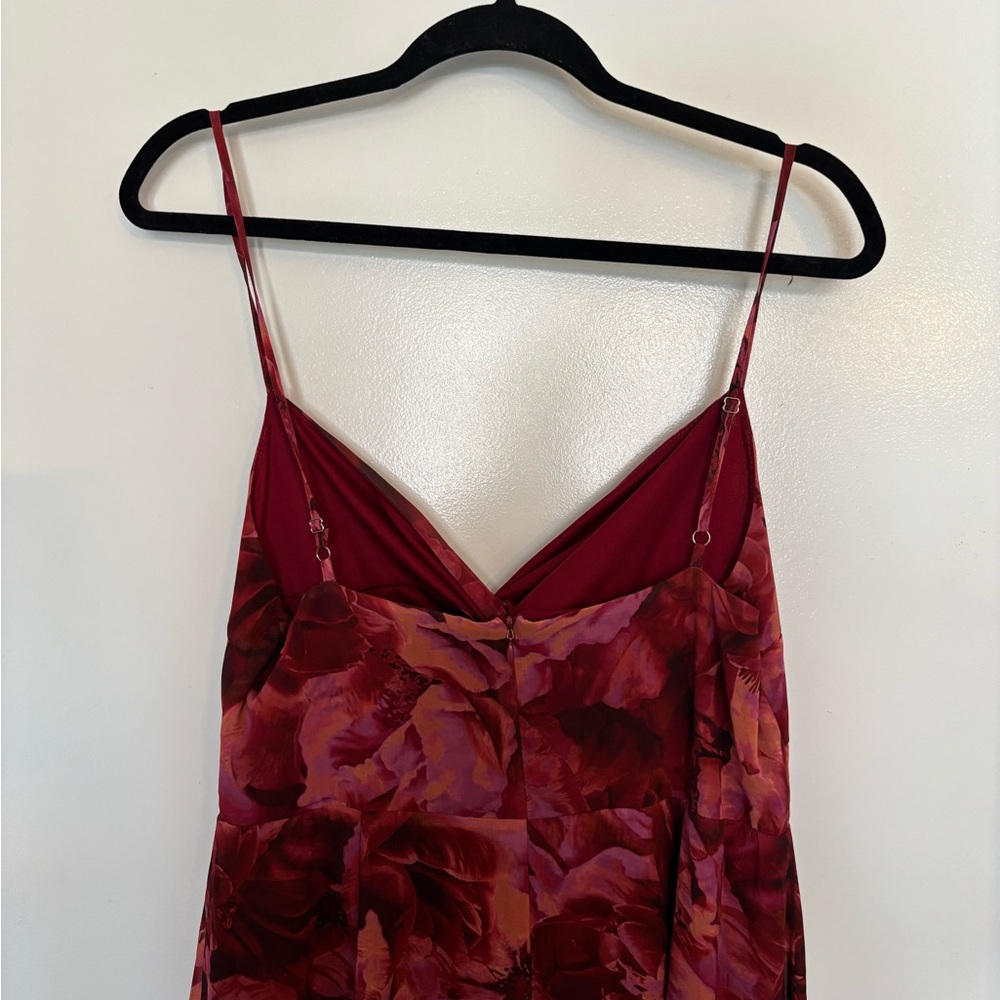Lulu's Floral Maxi Slip Dress in Berry and Mauve - Picture 4 of 6